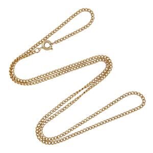 Vintage Atlas 12K Gold-Filled Curb Link Chain Necklace 18"
